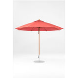 11 Ft Octagonal Frankford Patio Umbrella- Pulley Lift- Wood Grain Frame