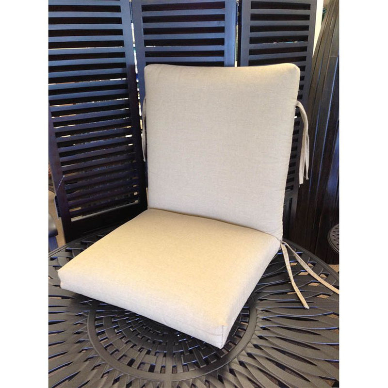 Light Gray High Back Dining Chair Cushion | Item#: C-2205 replacement-cushions-aluminum-pvc-dining-chair-c-2205 Universal Cushions Universal C-2205-a.jpg