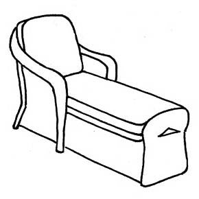 Empire Chaise Cushion - Seat & Back, Item#: C-41901