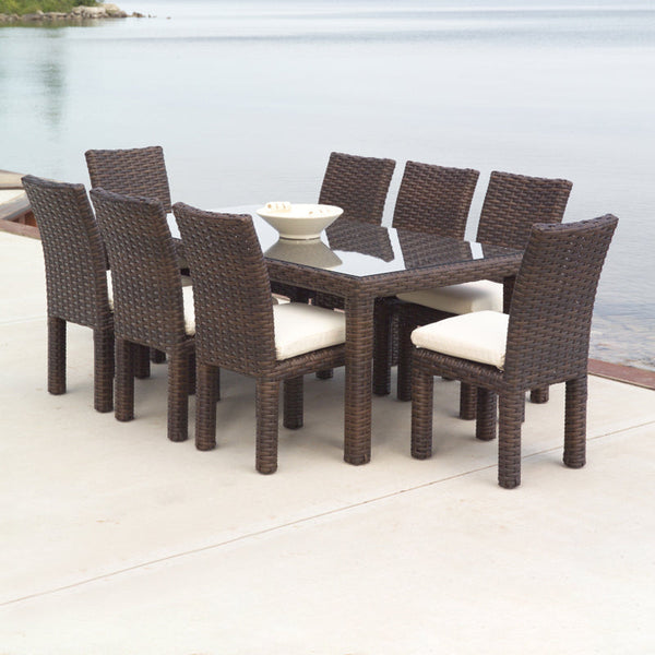 Lloyd Flanders Contempo 72" Rectangular Umbrella Dining Table