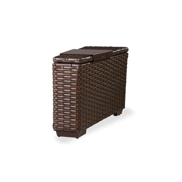 Lloyd Flanders Contempo Wedge Table With Hinged Woven Top