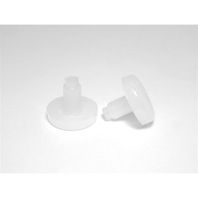3/4" Round Stem Bumper (Flat) | White | Item 30-727 round_glides_stem-bumpers-30-727 Caps, Glides & Inserts Sunniland Patio Parts DSC00866ED2.jpg