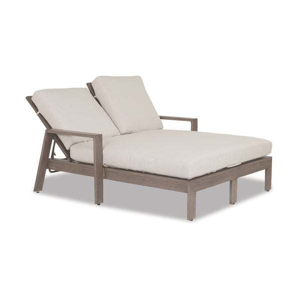 Gray Sunset West Laguna Adjustable Double Chaise Lounge | 3501-99 laguna-double-chaise-lounge-with-cushions-in-canvas-flax Chaise Lounges Grade A,Grade B,Grade C Sunset West LagunaDoubleChaiseCC_d992d133-ca3e-4338-a530-3a598eb754eb.jpg