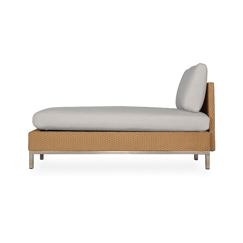 Lloyd Flanders Elements Armless Chaise with Loom Back