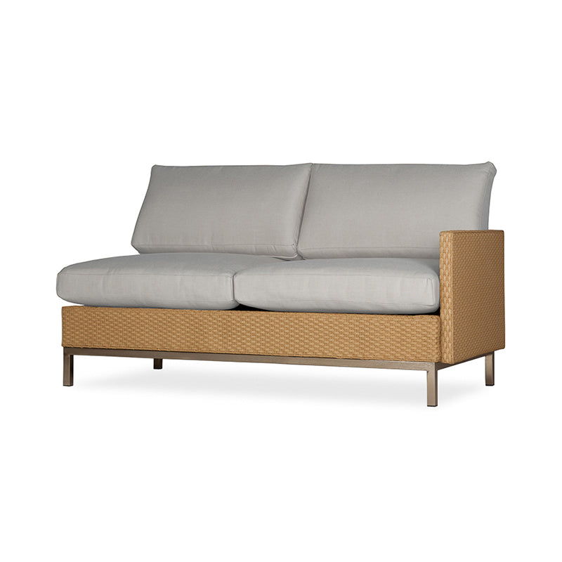 Lloyd Flanders Elements Left Arm Settee with Loom Arm and Back
