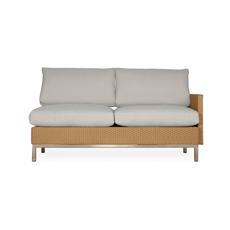 Lloyd Flanders Elements Left Arm Settee with Loom Arm and Back
