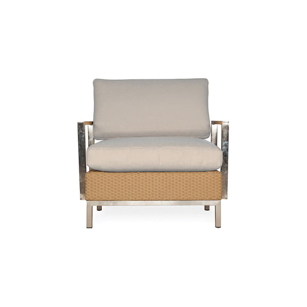 Lloyd Flanders Elements Lounge Chair with Stainless Steel Arms and Back