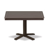 Telescope Casual Marine Grade Polymer 32" Square Chat Table with Pedestal Base