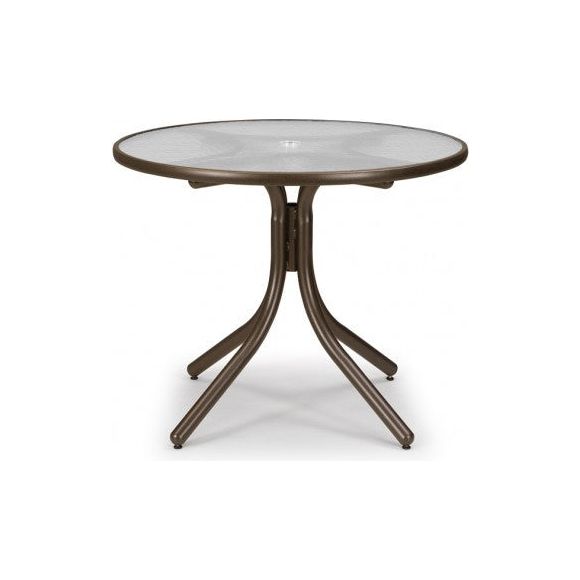 Telescope Casual Obscure Acrylic 36'' Round Dining Height Table w/Umbrella Hole | T960ACR-DINING