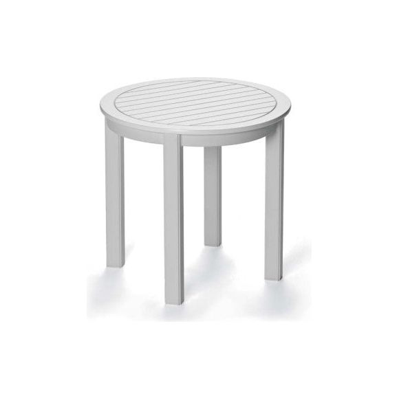 Light Gray Telescope Casual Marine Grade Polymer 21'' Round Deluxe End Table | TC5140 round-end-table-telescope-casual-tc5140 End Tables Telescope Casual TC5140.jpg