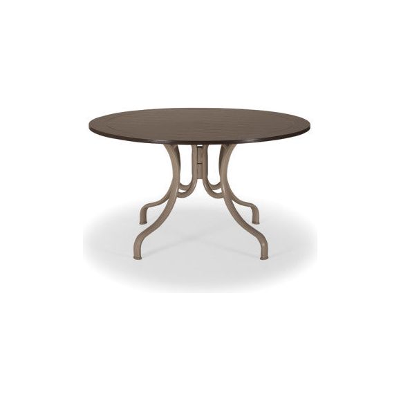 Telescope Casual Marine Grade Polymer 48'' Round Dining Table w/Umbrella Hole | TM70