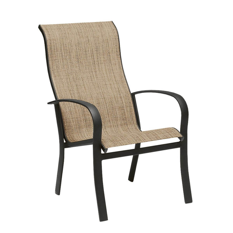 Woodard Freemont Sling High Back Dining Arm Chair | 2PH426
