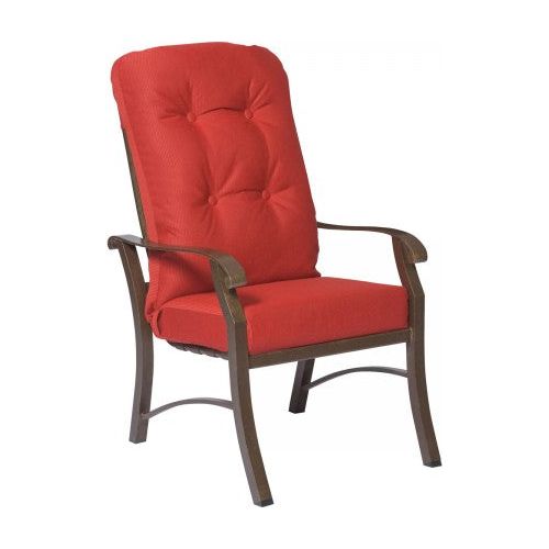 Woodard Cortland Cushion High-Back Dining Arm Chair | 4ZM426 cortland-cushion-high-back-dining-arm-chair-item-4zm426 Dining Chairs Woodard high_back_dining_chair_4zm426.jpg