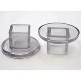 5/8" Square 1-1/2" Rd Flange Chair Leg Protector | Clear | Item 30-723 square-vinyl-chair-leg-protectors-30-723 Caps, Glides & Inserts Sunniland Patio Parts square-Glides-and-Inserts-15-copy.jpg