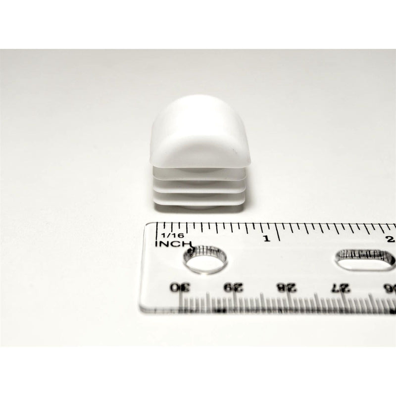 7/8" Square Multi-Gauge Dome Chair Leg Insert | White | Item 30-607